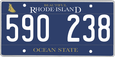 RI license plate 590238