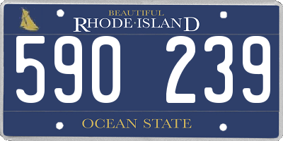 RI license plate 590239