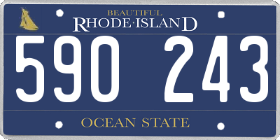 RI license plate 590243