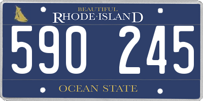 RI license plate 590245