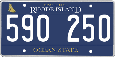 RI license plate 590250