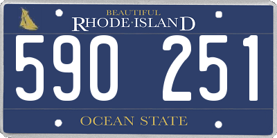 RI license plate 590251