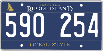 RI license plate 590254