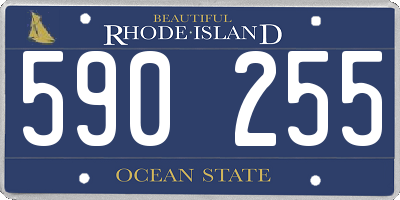 RI license plate 590255