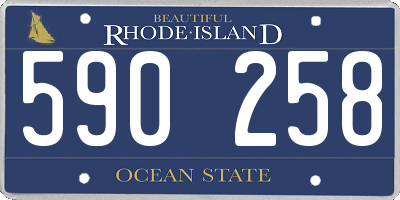 RI license plate 590258