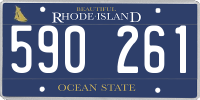 RI license plate 590261