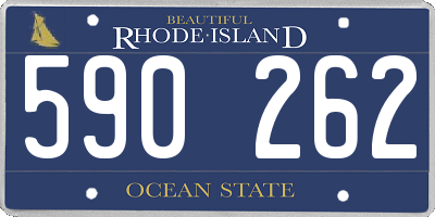 RI license plate 590262