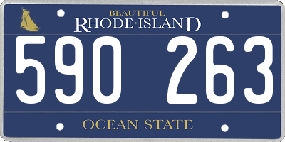 RI license plate 590263