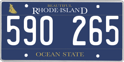 RI license plate 590265