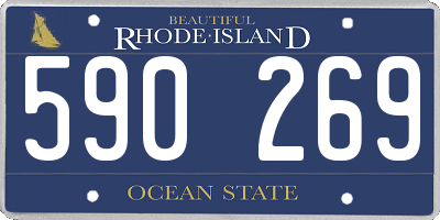 RI license plate 590269