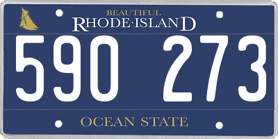 RI license plate 590273