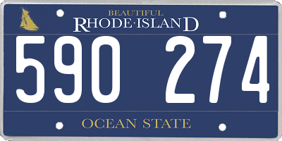 RI license plate 590274