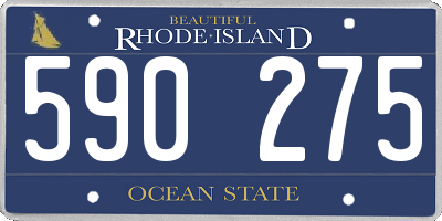 RI license plate 590275