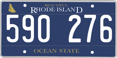 RI license plate 590276