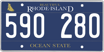RI license plate 590280