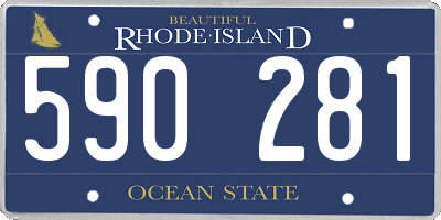 RI license plate 590281