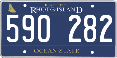 RI license plate 590282