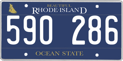 RI license plate 590286