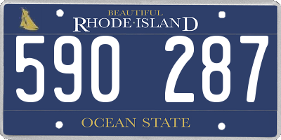 RI license plate 590287