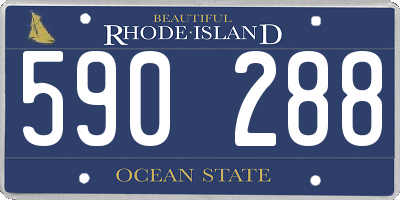 RI license plate 590288