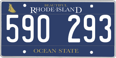 RI license plate 590293