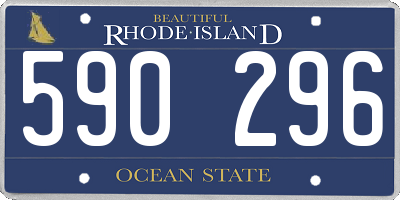 RI license plate 590296