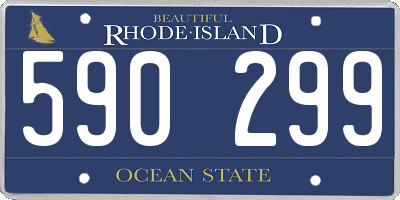 RI license plate 590299