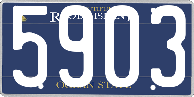 RI license plate 5903