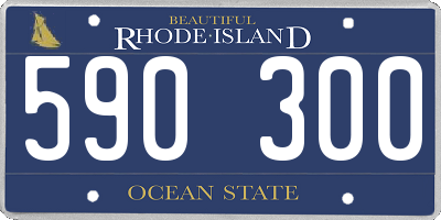 RI license plate 590300