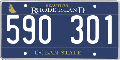 RI license plate 590301