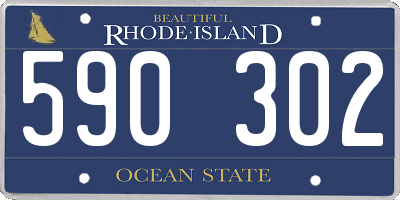 RI license plate 590302