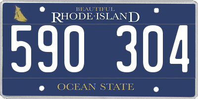 RI license plate 590304