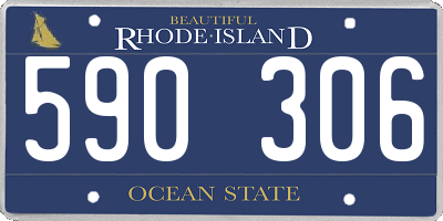 RI license plate 590306