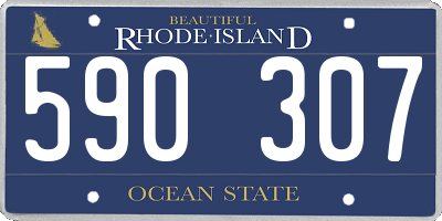 RI license plate 590307