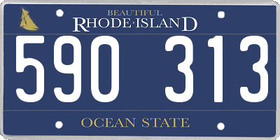 RI license plate 590313