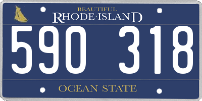 RI license plate 590318