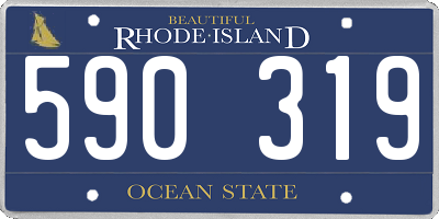 RI license plate 590319