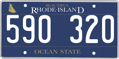 RI license plate 590320