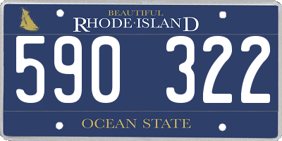 RI license plate 590322