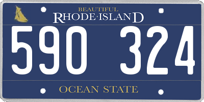 RI license plate 590324