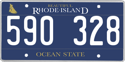 RI license plate 590328