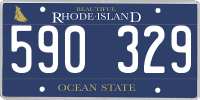 RI license plate 590329