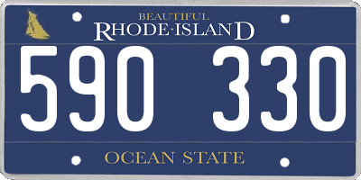RI license plate 590330