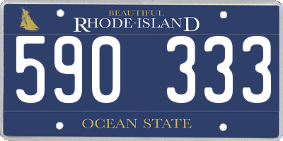 RI license plate 590333
