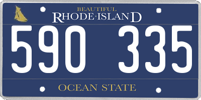 RI license plate 590335