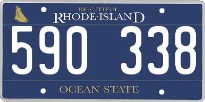 RI license plate 590338