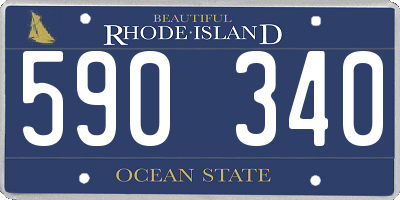 RI license plate 590340