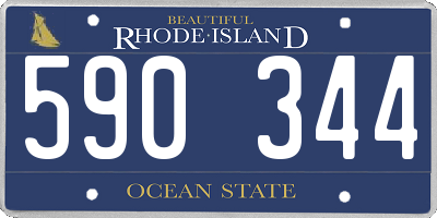 RI license plate 590344