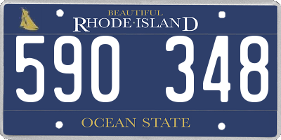 RI license plate 590348
