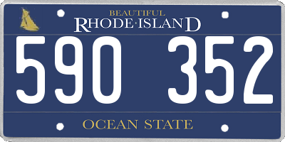 RI license plate 590352